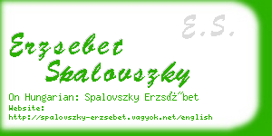erzsebet spalovszky business card